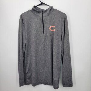 NFL Team Apparel Chicago Bears Half Zip Pull Over Medium